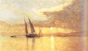 Francois Bocion Sunset at the Lake of Geneva (nn02 oil painting reproduction